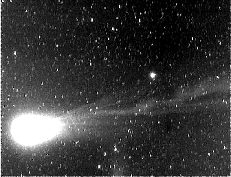 Foto des Kometen Hyakutake mit der Schmidt-Kamera in La Silla vom 17.03.1996