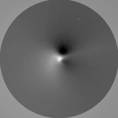 CCD-Foto der Kernregion des Kometen Hyakutake vom 17.03.1996