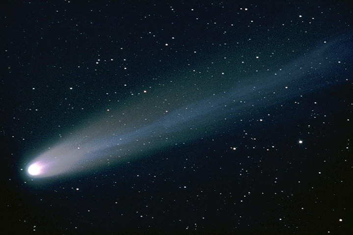 Komet Hyakutake im Jahr 1996 fotografiert von Franz Haar an der vhs-Sternwarte Neumünster