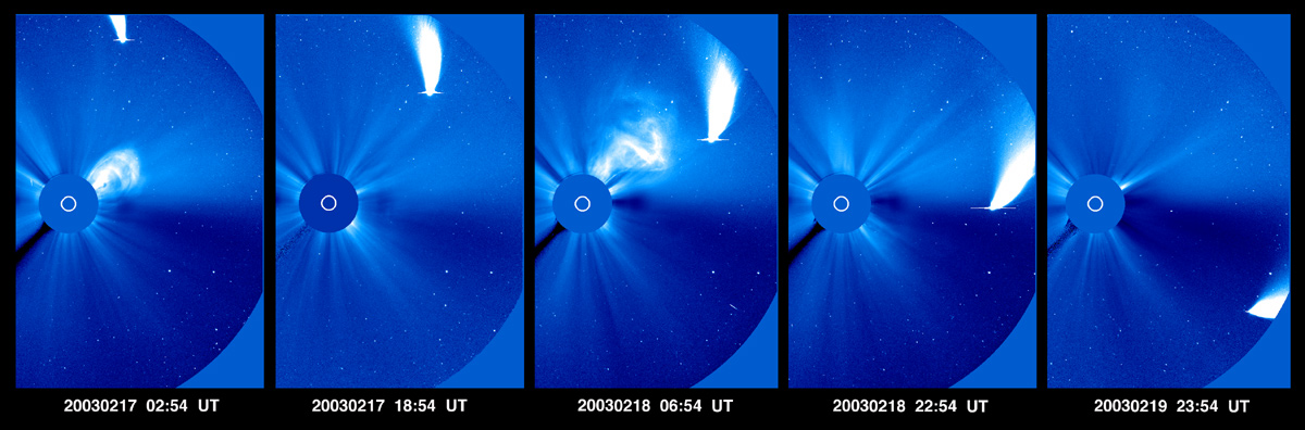 Komet NEAT im Blickfeld der Raumsonde SOHO